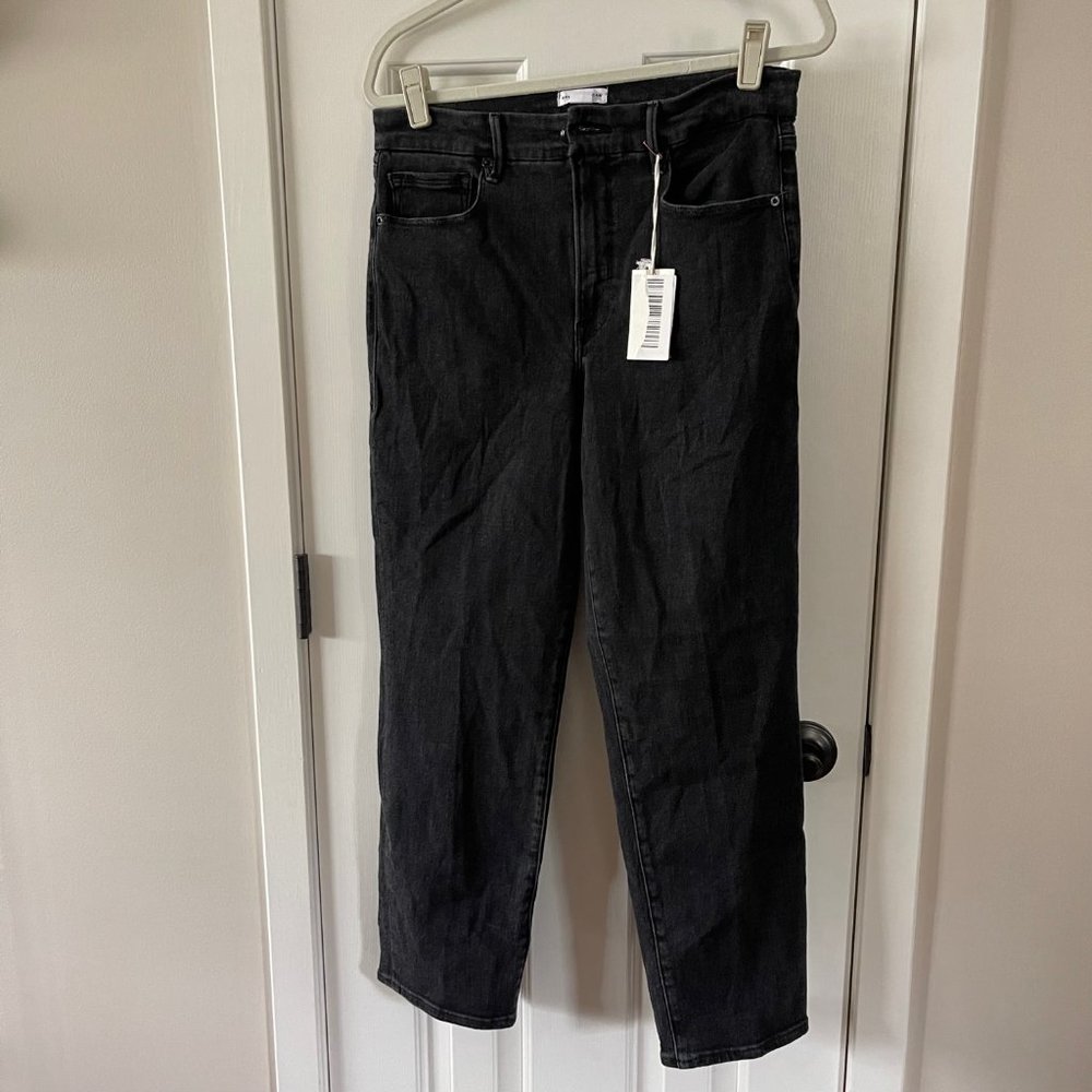 Good American Black Good Legs Straight Jeans 14/32 New